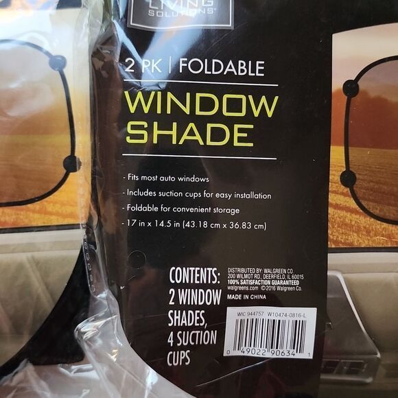 𝅺2 - 2pk Foldable Car Window Shades - Picture 2 of 2